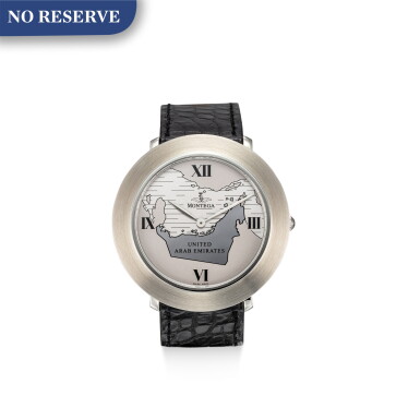 View full screen - View 1 of Lot 860. MONTEGA | A STAINLESS STEEL WRISTWATCH, CIRCA 1999.