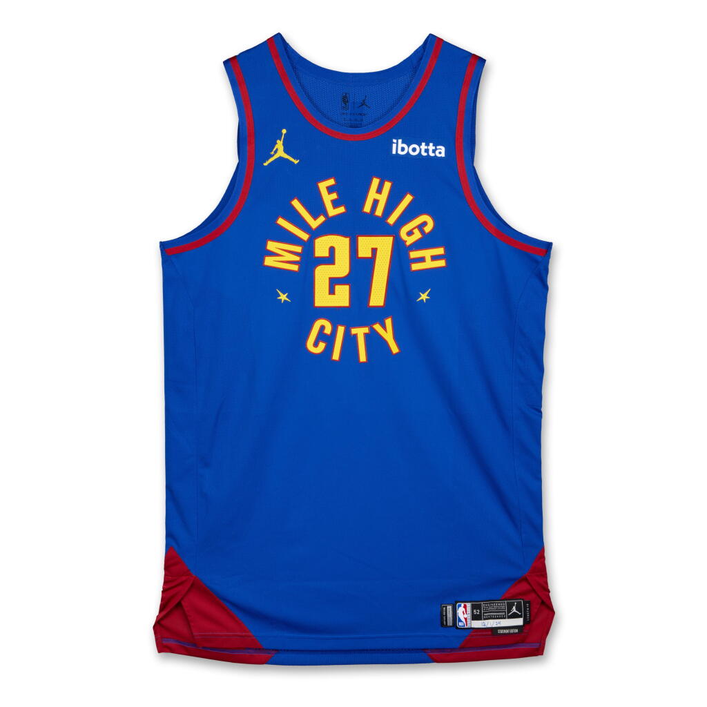 View full screen - View 1 of Lot 80. Jamal Murray Denver Nuggets 2024-2025 Game Worn Statement Edition Jersey .
