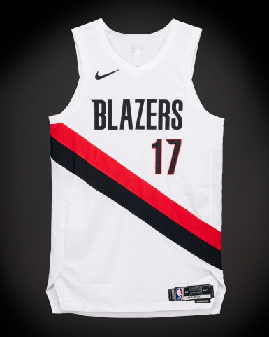 View full screen - View 1 of Lot 77. Shaedon Sharpe Portland Trail Blazers 2026 NBA Playoffs Western Conference Round 1 Game Worn Association Edition Jersey | Game 1 | Playoff Debut .