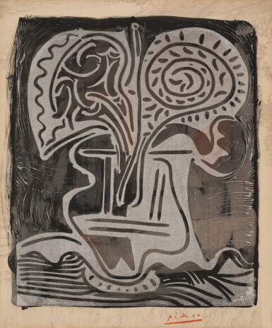 View full screen - View 1 of Lot 114. Bouquet dans un vase.