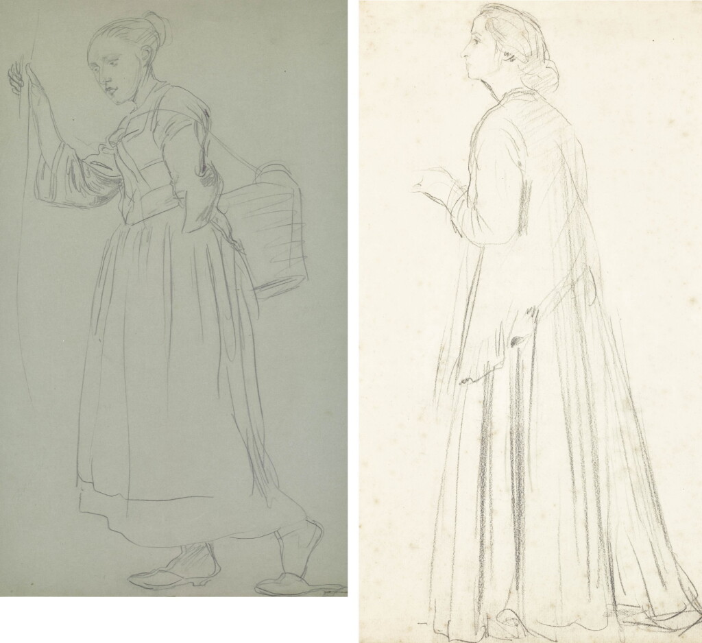 View full screen - View 1 of Lot 80. AUGUSTUS JOHN, R.A. | DORELIA STANDING; EQUIHEN FISHERGIRL.