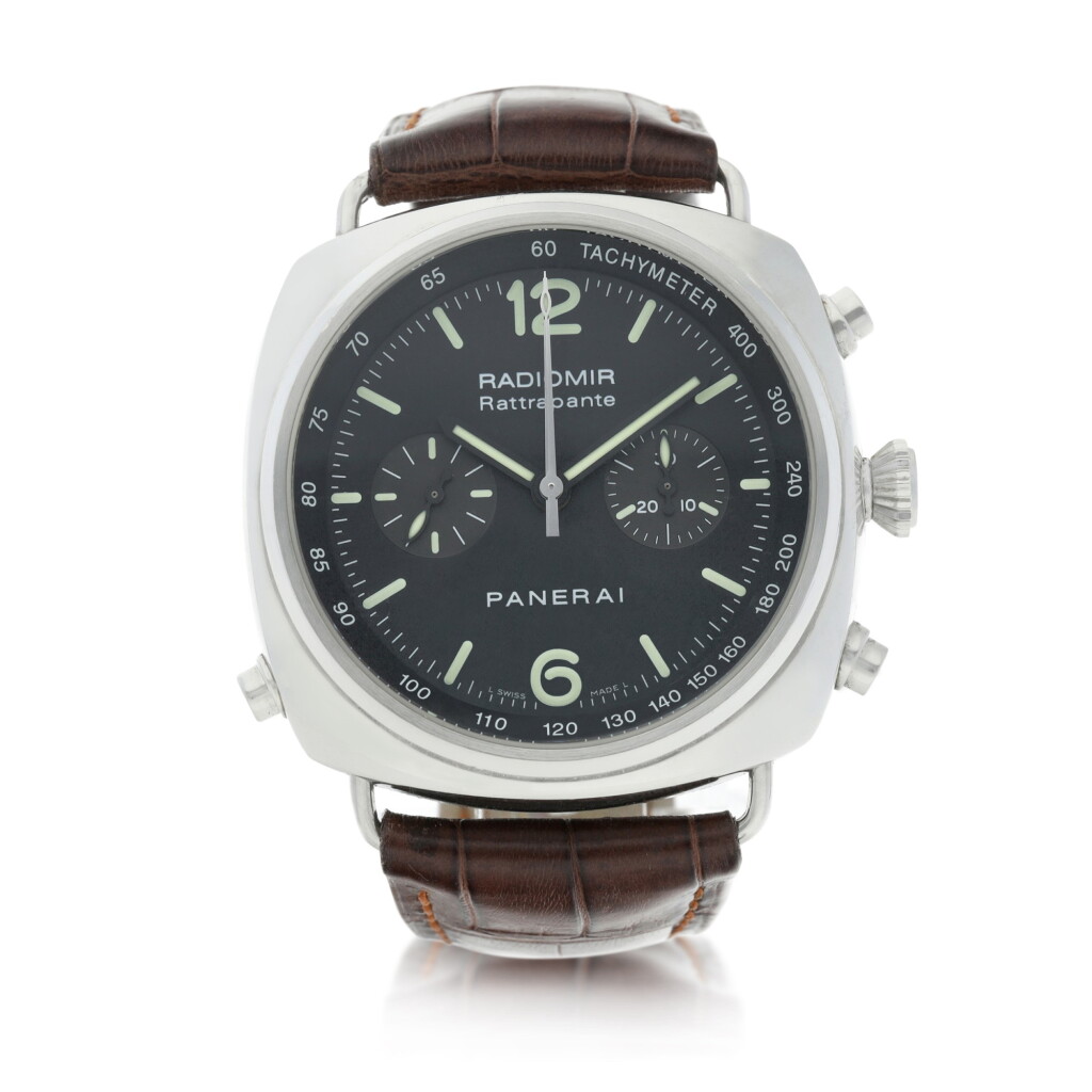 View full screen - View 1 of Lot 34. Reference PAM00214 A limited edition stainless steel automatic split-seconds chronograph wristwatch, Circa 2007.