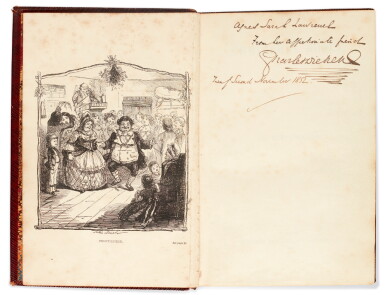 View full screen - View 1 of Lot 163. Dickens, Christmas Books, 1852, first authorised collected edition, presentation copy inscribed to Lawrence.