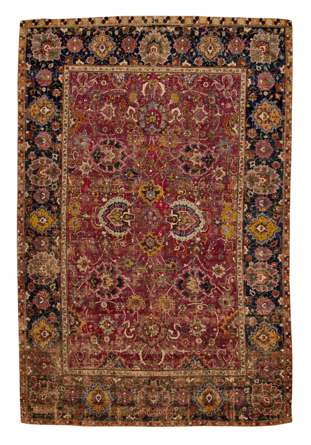 View full screen - View 1 of Lot 542. A Part-Cotton Safavid Isfahan Rug, Central Persia, Late 16th/Early 17th Century.