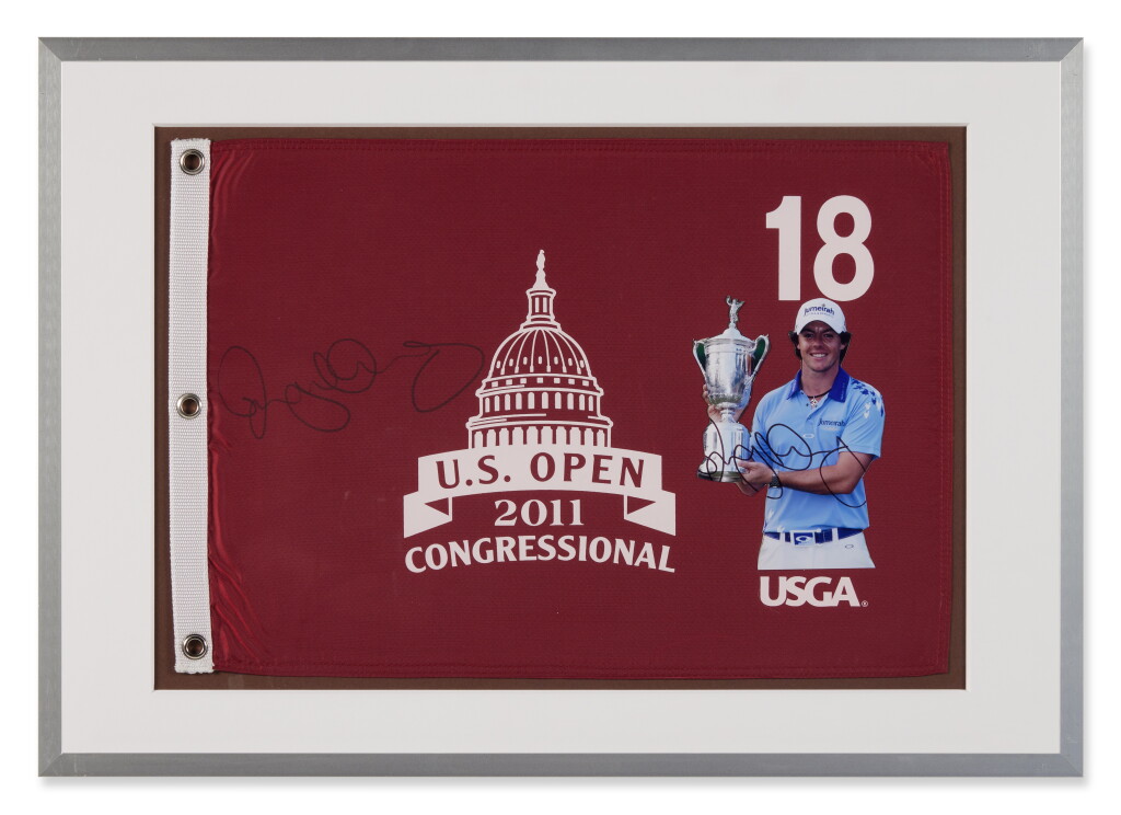 全螢幕檢視 - 查看352011 US Open Flag | Dual-Signed by Winner Rory McIlroy的1