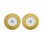 A pair of yellow-glazed dishes, Seal Marks and period of Qianlong | 清乾隆 黃釉盤一對 《大清乾隆年製》款