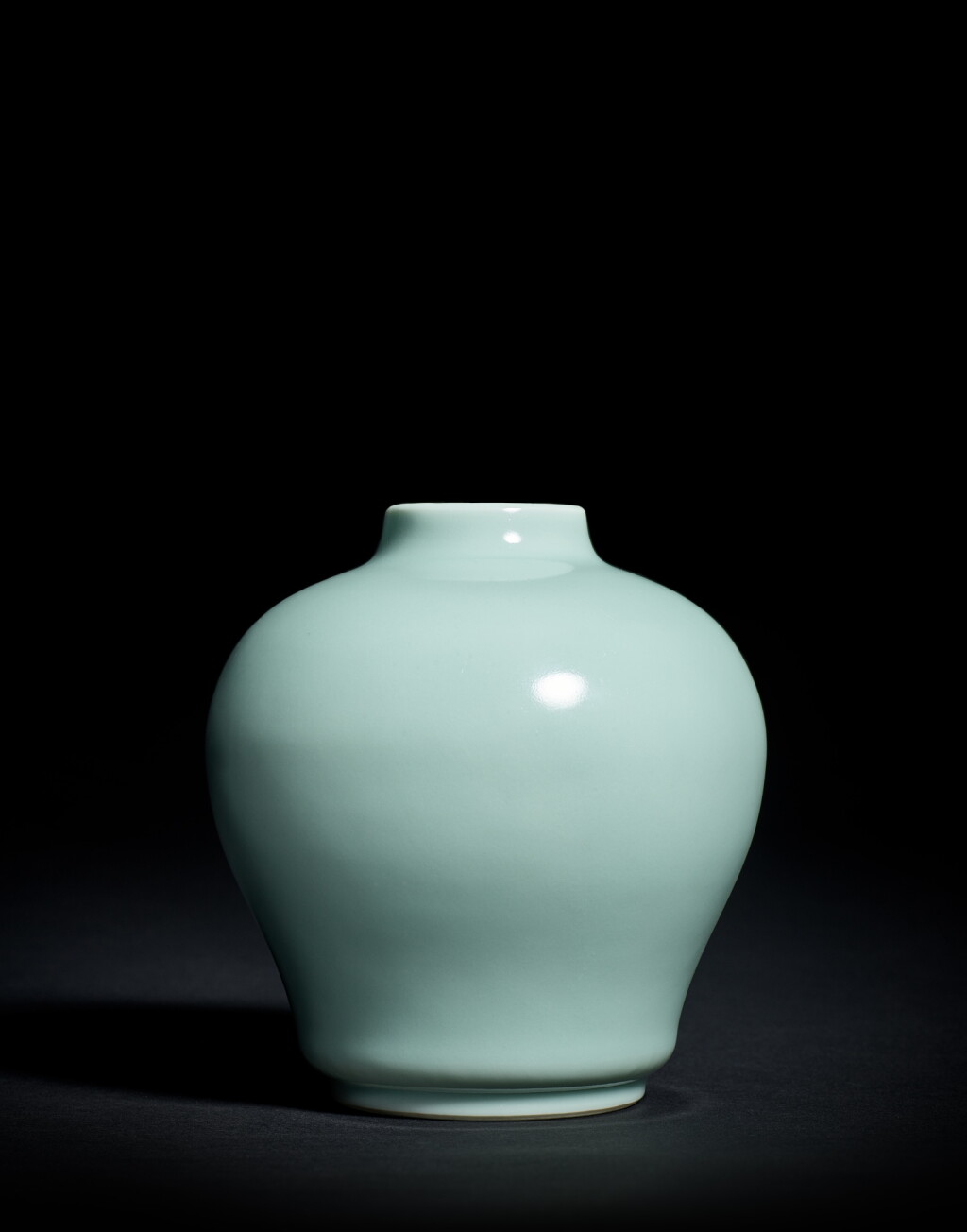 View full screen - View 1 of Lot 9831. A very rare celadon-glazed jar, Mark and period of Yongzheng | 清雍正 粉青釉罐 《大清雍正年製》款.