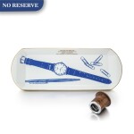 PATEK PHILIPPE | A SET OF PORCELAIN DISH AND LOUPE, CIRCA 2000