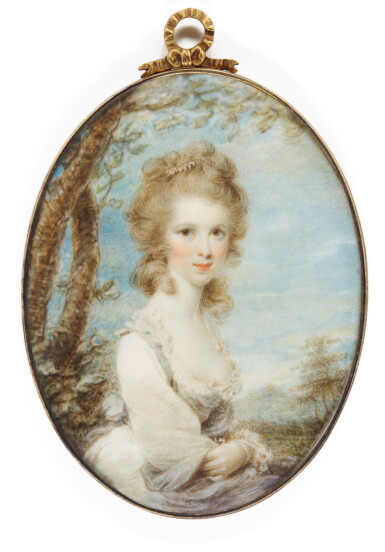 View full screen - View 1 of Lot 310. Portrait of a lady, traditionally identified as Miss Davis.
