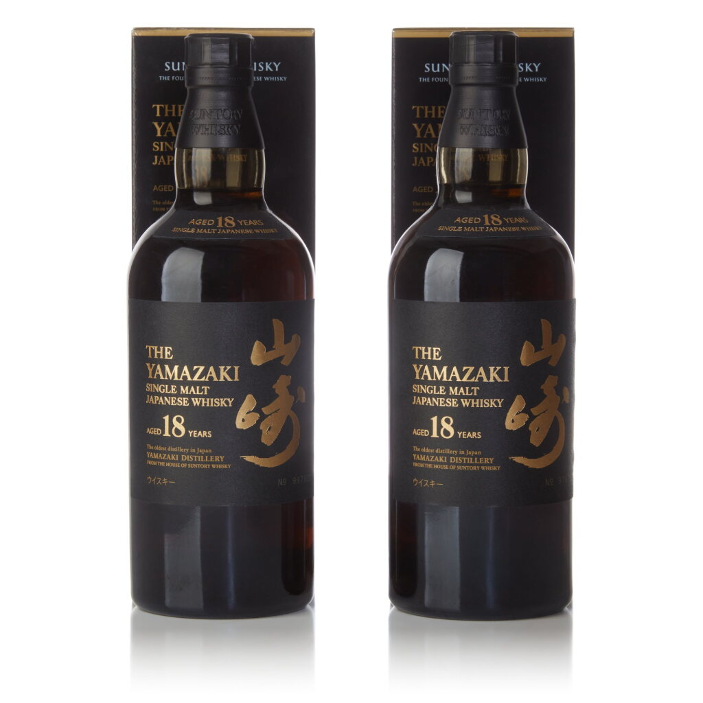 View full screen - View 1 of Lot 115. The Yamazaki 18 Year Old 43.0 abv NV (2 Bottles 70cl).