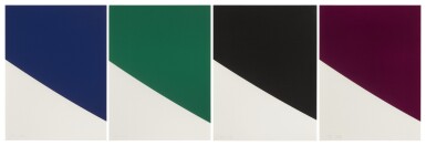 View full screen - View 1 of Lot 8. ELLSWORTH KELLY | BLUE CURVE; GREEN CURVE; BLACK CURVE; AND PURPLE CURVE (A. 282, 285 - 287).