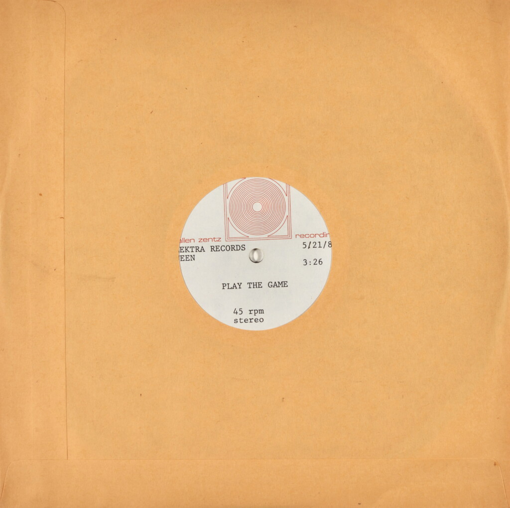 View full screen - View 1 of Lot 2120. Queen | 'Play the Game', acetate, 1980.