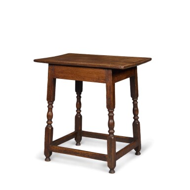 View full screen - View 1 of Lot 1037. William and Mary Walnut and Oak Tavern Table, Pennsylvania, Circa 1725.