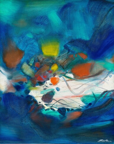 View full screen - View 1 of Lot 3810. Chu Teh-Chun 朱德群 | Les météores 流星雨.