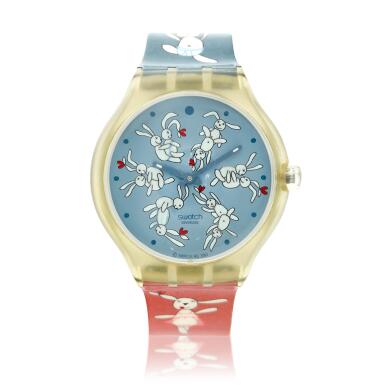 View full screen - View 1 of Lot 251. Bunnysutra, A limited edition plastic wristwatch with erotic automaton dial, Circa 2004.