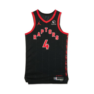 View full screen - View 1 of Lot 254. Scottie Barnes Toronto Raptors 2024-2025 Game Worn Statement Edition Jersey | Double-Double.