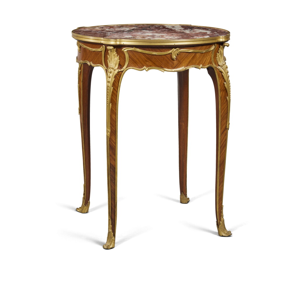 View full screen - View 1 of Lot 410. François Linke, A Louis XV Style Gilt-Bronze Mounted Kingwood Center Table, circa 1900.