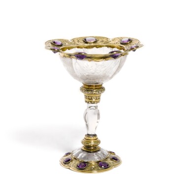 View full screen - View 1 of Lot 105. A William IV silver-gilt and rock crystal cup, James Aldridge, London, 1836.