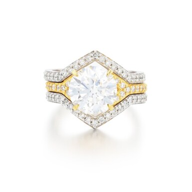 View full screen - View 1 of Lot 496. Bagues diamants | Diamond rings.
