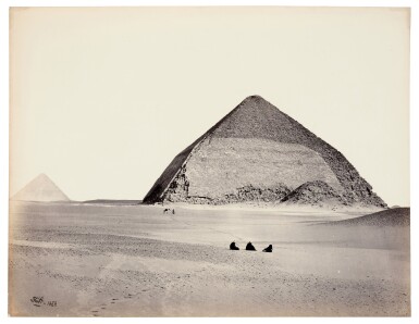 View full screen - View 1 of Lot 27. Egypt—Francis Frith | Pyramid at Dashur from the southwest, c.1858.