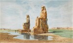 View of the Colossi of Memnon, Thebes