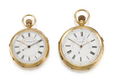 View full screen - View 1 of Lot 1097. ENGLISH | GROUP OF TWO YELLOW GOLD OPEN FACED WATCHES CIRCA 1886, CIRCA 1903.