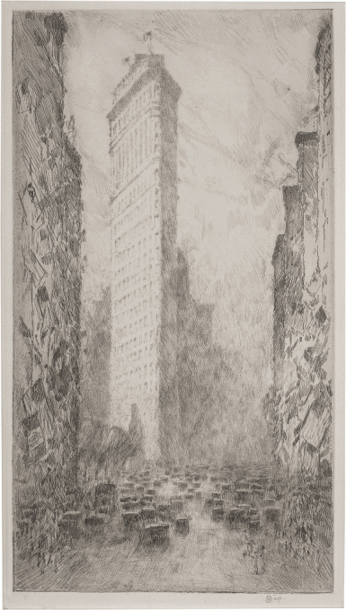 View full screen - View 1 of Lot 973. Washington's Birthday—Fifth Avenue & 23rd Street.