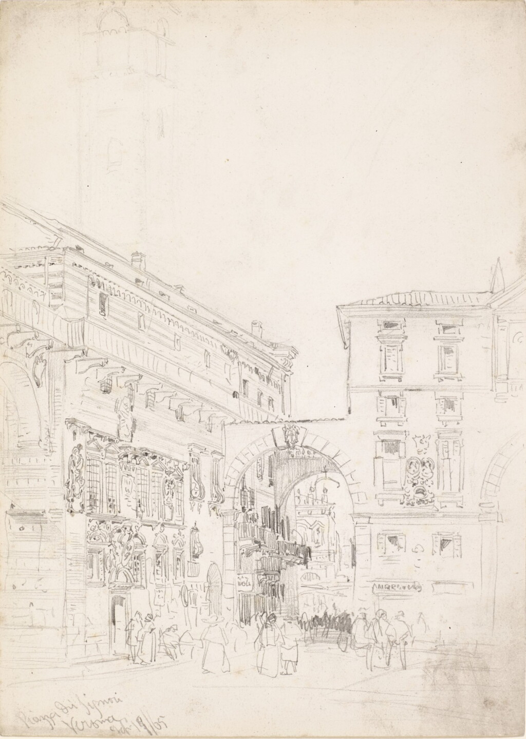 View full screen - View 1 of Lot 643. WILLIAM CALLOW, R.W.S. | Piazza dei Signori, Verona.