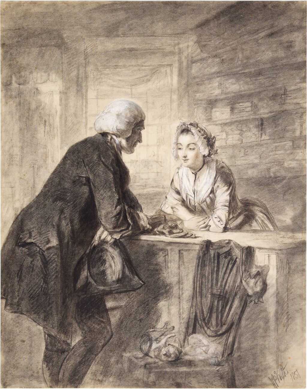 全萤幕检视 - 查看209The Glove seller: A scene from Sterne's 'Sentimental Journey'的1