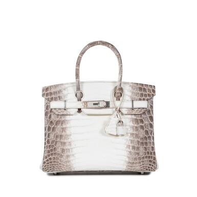 View full screen - View 1 of Lot 7701. White Matte Niloticus Crocodile Himalaya Birkin 30 Palladium Hardware, 2020.