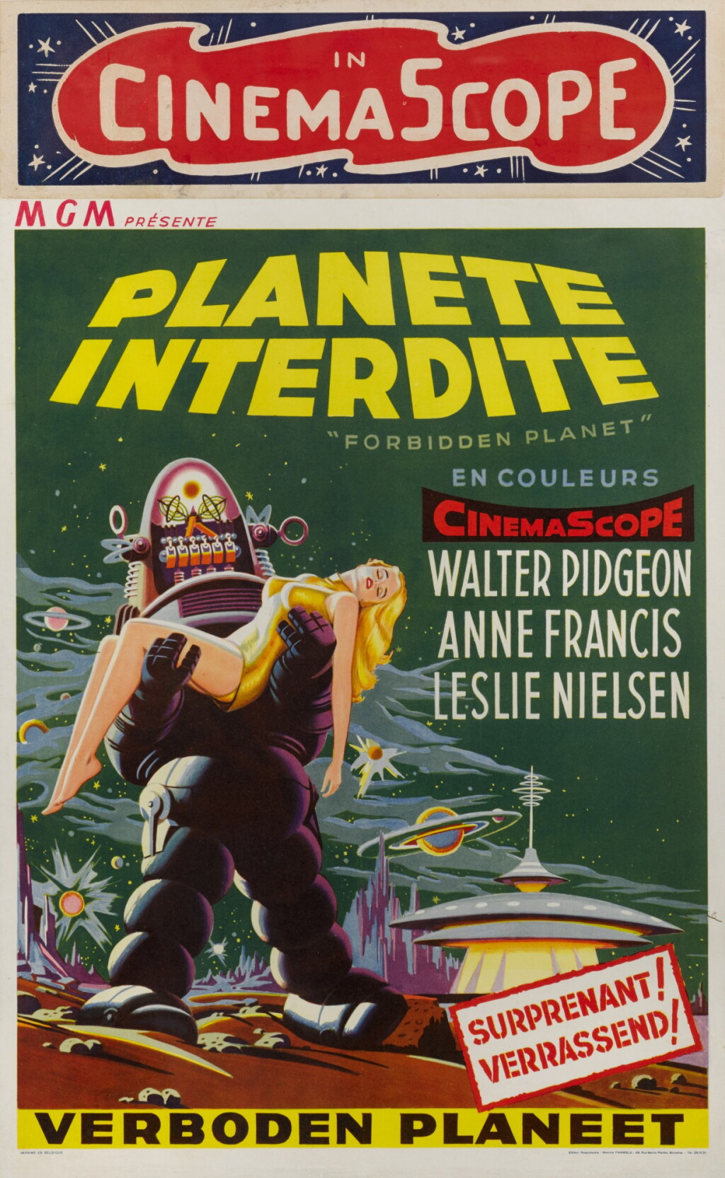 View full screen - View 1 of Lot 101. FORBIDDEN PLANET (1956) POSTER, BELGIAN.