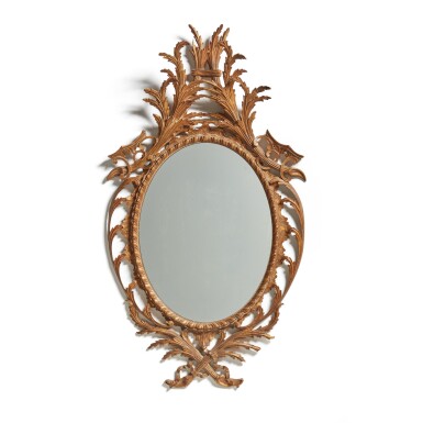 View full screen - View 1 of Lot 95. A Pair of George II Style Giltwood Mirrors.