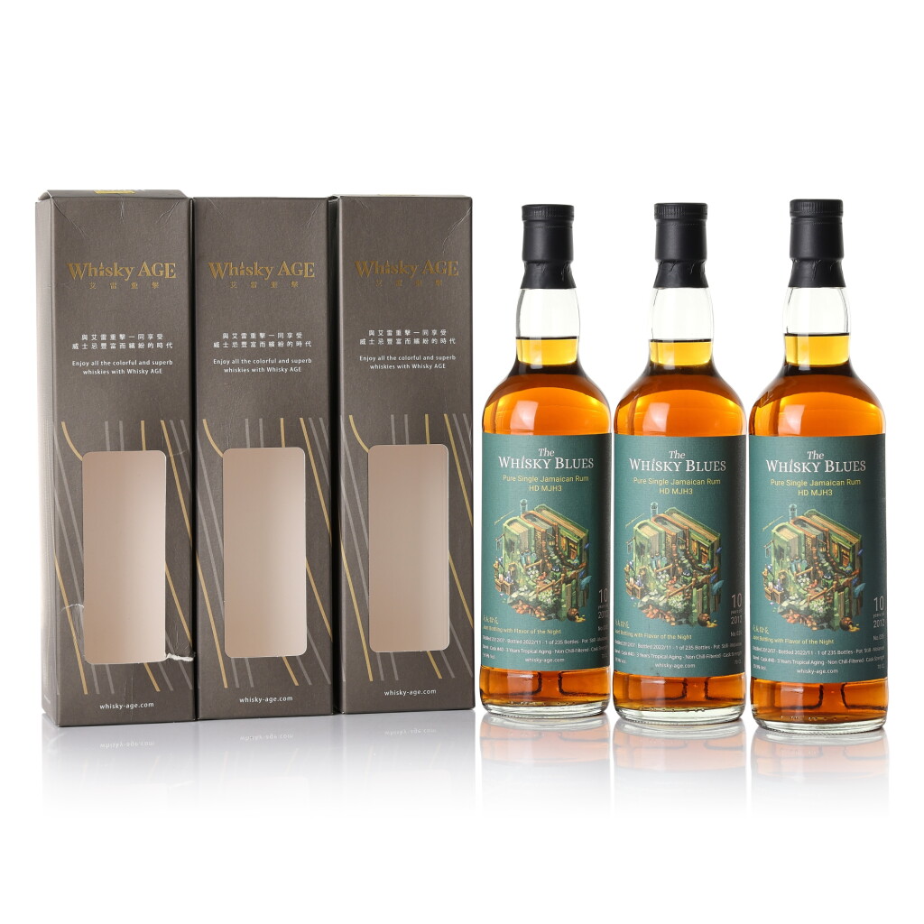 View full screen - View 1 of Lot 3441. Jamaican Rum HD MJH3 The Whisky Blues No.035 10 Years Old 59.9 abv 2012 (3 BT70).
