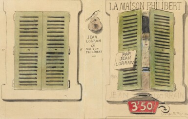 View full screen - View 1 of Lot 219. BOTTINI. Dessins originaux pour illustrer La Maison Philibert de J. Lorrain. 108 dessins. Reliure Meunier.