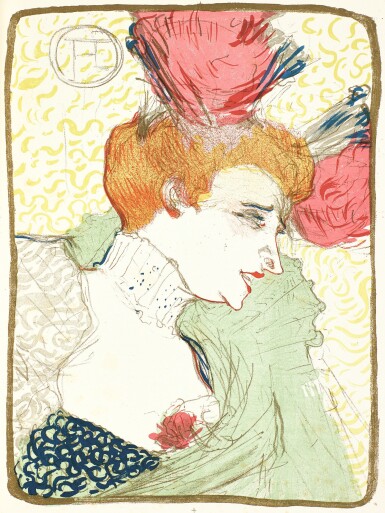 View full screen - View 1 of Lot 131. HENRI DE TOULOUSE-LAUTREC | MADEMOISELLE MARCELLE LENDER, EN BUSTE (WITTROCK 99; DELTEIL 102; ADRIANI 115).
