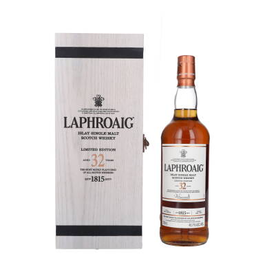 View full screen - View 1 of Lot 5213. Laphroaig 32 Year Old 46.7 abv NV (1 BT75).