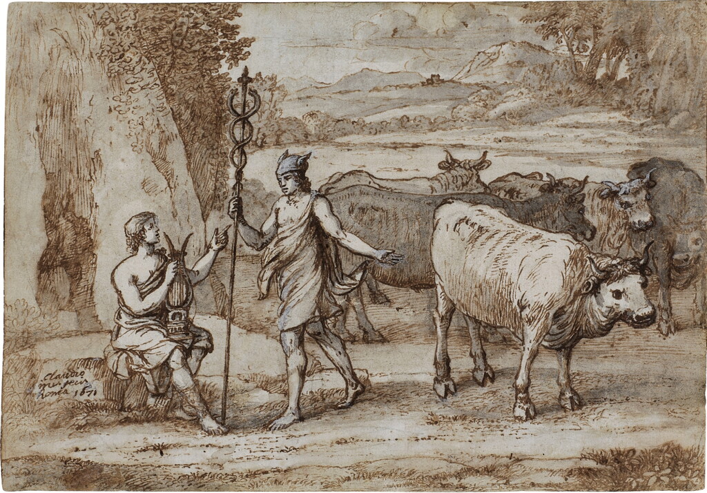 View full screen - View 1 of Lot 20. Mercury returning the cattle of Admetus to Apollo.