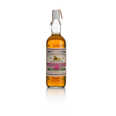 View full screen - View 1 of Lot 350. Glenlivet Gordon & MacPhail George & JG Smith 70 Proof 1938 (1 BT26 2/3 Fl.Oz).