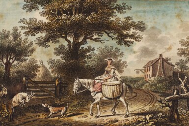 View full screen - View 1 of Lot 615. JOHN COLLET | A lady riding on a country lane.