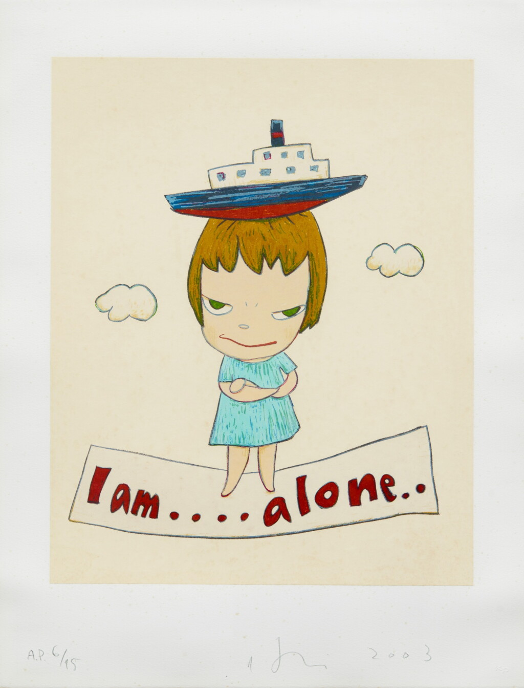 View full screen - View 1 of Lot 633. Yoshitomo Nara 奈良美智 | I Am Alone.. 我獨自一人.
