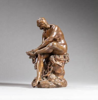 View full screen - View 1 of Lot 14. Baigneuse s'essuyant le pied gauche | Bather drying her left foot.
