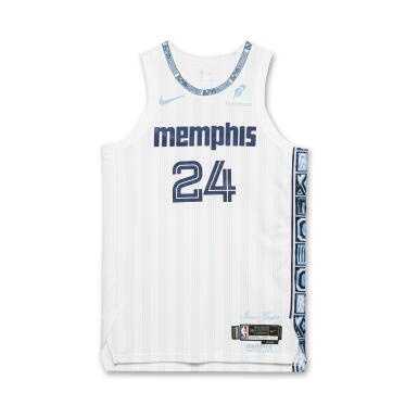 View full screen - View 1 of Lot 25. Cam Spencer Memphis Grizzlies 2025-2026 Game Worn City Edition Jersey.