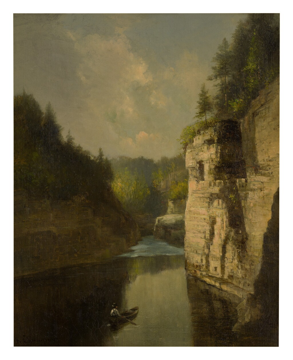 View full screen - View 1 of Lot 25. BENJAMIN CHAMPNEY | AUSABLE CHASM.