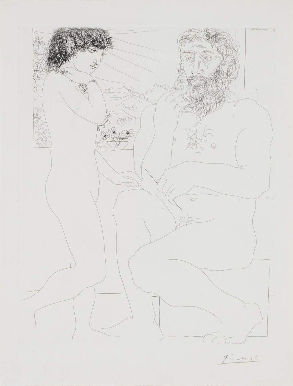 View full screen - View 1 of Lot 186. PABLO PICASSO | SCULPTEUR ET MODÈLE DEBOUT (B. 177; BA. 350).