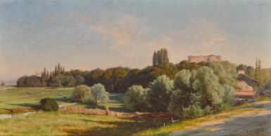 View full screen - View 1 of Lot 75. Landscape with Country House.