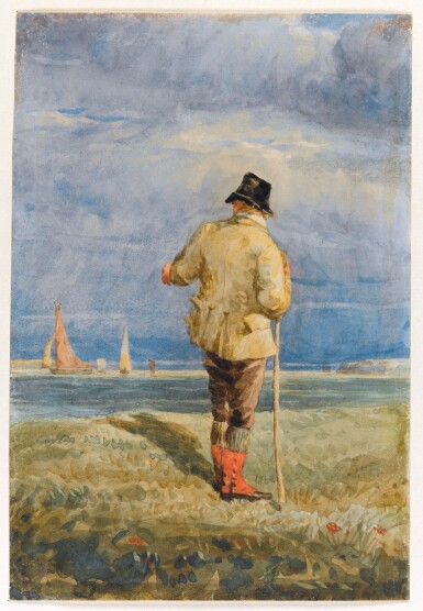 View full screen - View 1 of Lot 194. A farmer near the banks of an estuary.