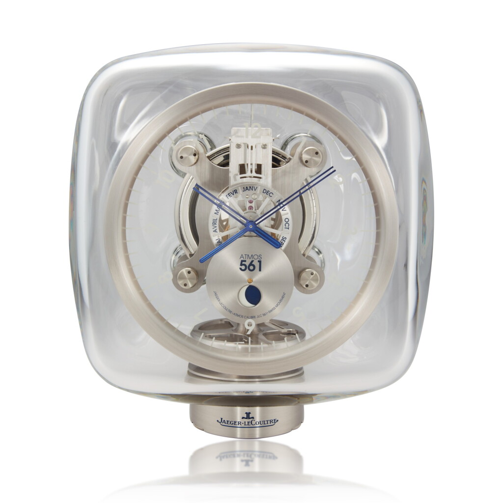 View full screen - View 1 of Lot 31. Reference Q5165101 Atmos 561 | A limited edition crystal clock with month and moon phases designed by Marc Newson, Circa 2009 | 積家 Q5165101 Atmos 561 | 型號限量版水晶空氣鐘備月份及月相顯示,由 Marc Newson 設計,約2009年製.