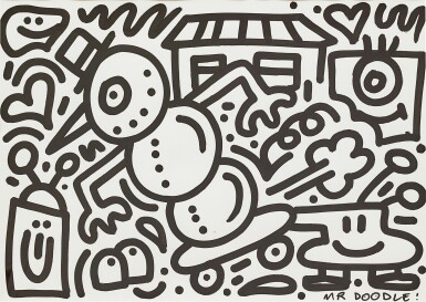 View full screen - View 1 of Lot 25. Snowman Skater | 滑板雪人.