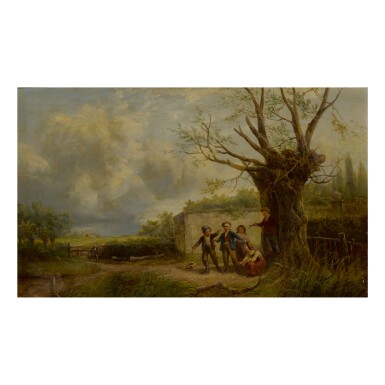 View full screen - View 1 of Lot 140. CONTINENTAL SCHOOL | BLIND MAN'S BUFF .