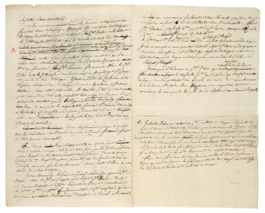 View full screen - View 1 of Lot 264. Napoleon I | Draft report to the Executive Directory on the battle of Rivoli, with autograph revisions, 1797.